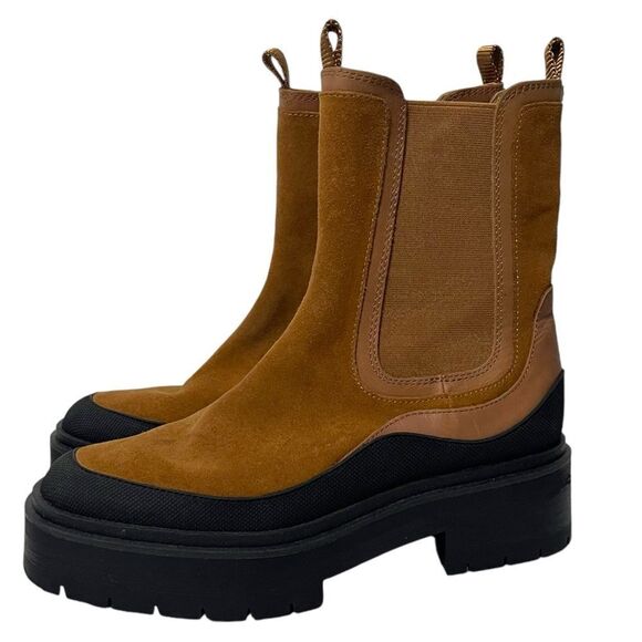 SAM EDELMAN Lulia Suede Chunky Booties 9 - Picture 2 of 11